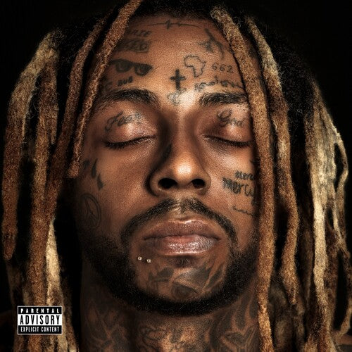 This image features the cover art for the vinyl record "Welcome 2 Collegrove" by 2 Chainz and Lil Wayne. The album cover displays a close-up photograph of Lil Wayne, with a serious expression, eyes closed, and wearing his signature dreadlocks.