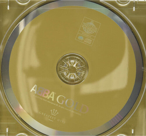 ABBA Gold Greatest Hits CD with gold disc and logo