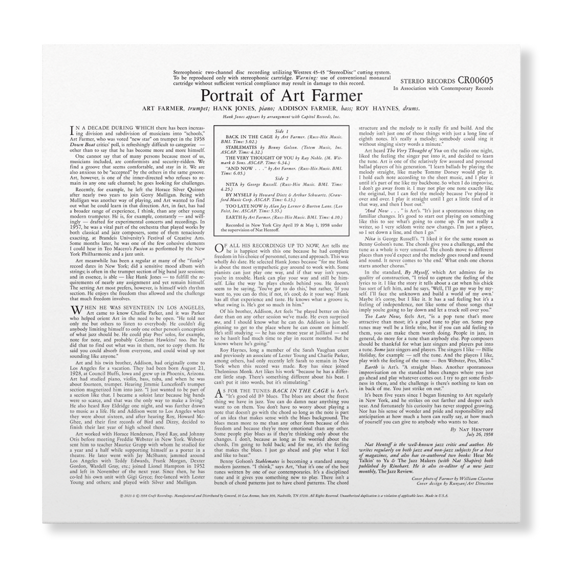 Farmer, Art - Portrait Of Art Farmer