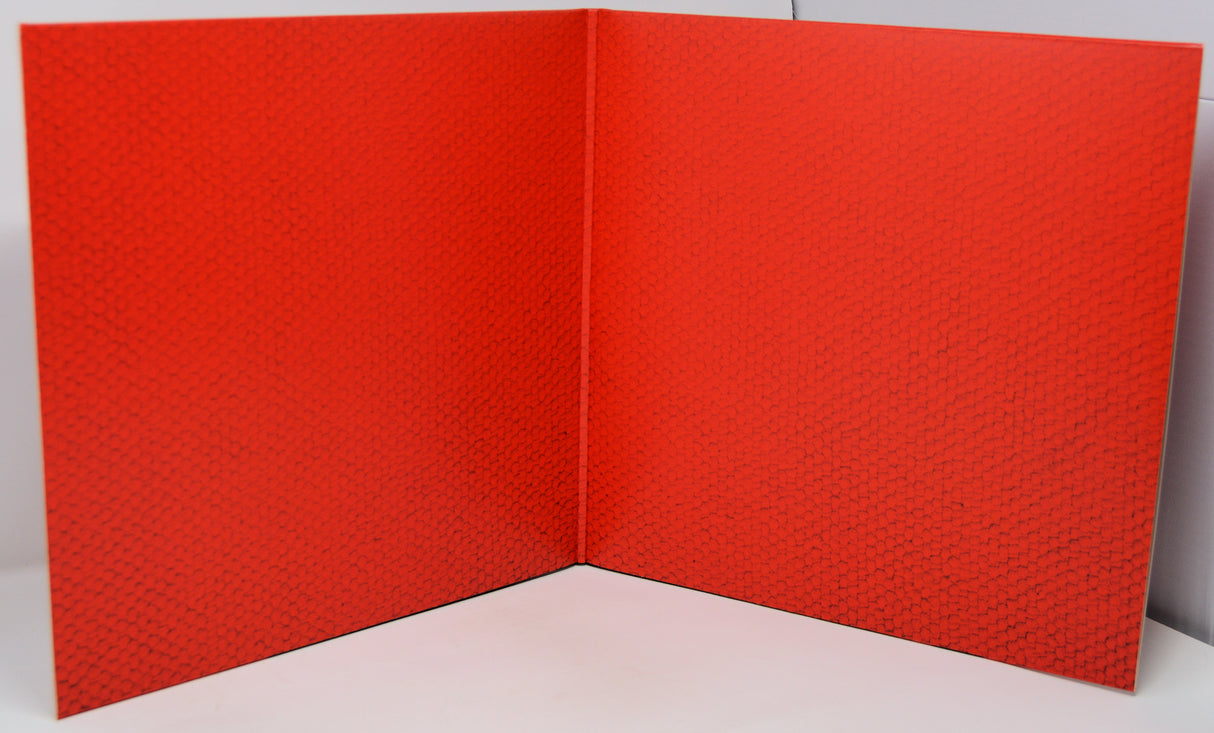 Red textured folder on a white background