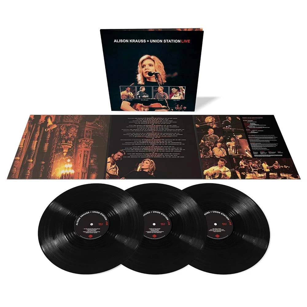 Vinyl record set with cover featuring Alison Krauss and Union Station, on a white background.