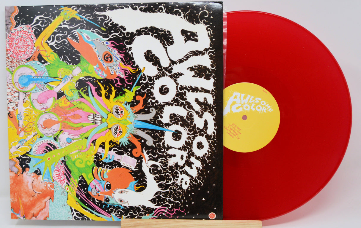 Awesome Color red vinyl LP with trippy illustrated cover art