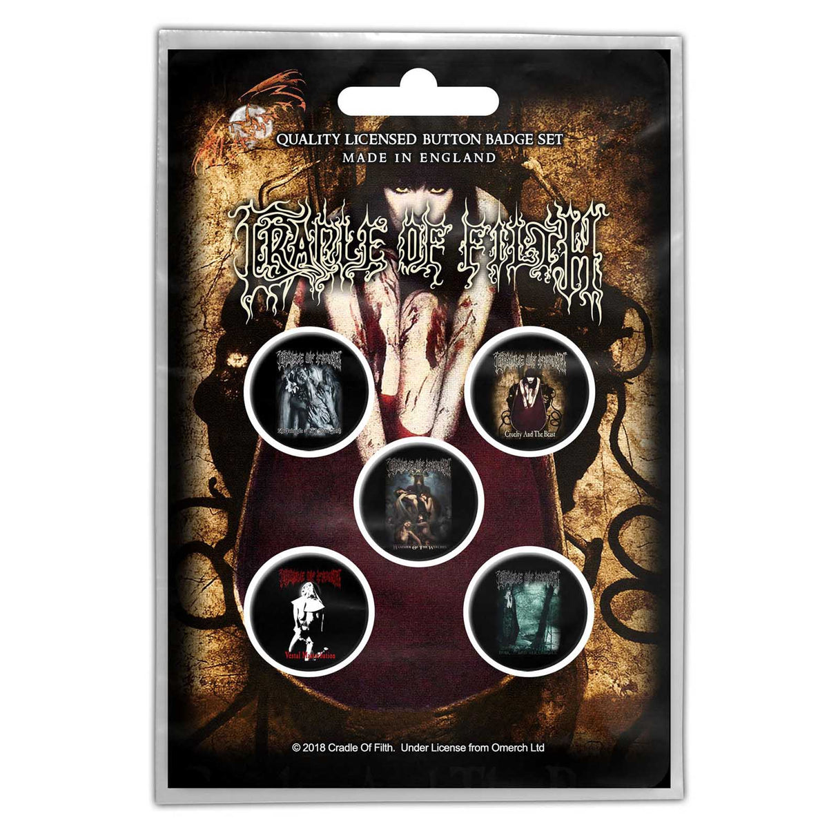Cradle Of Filth - Buttons Pack