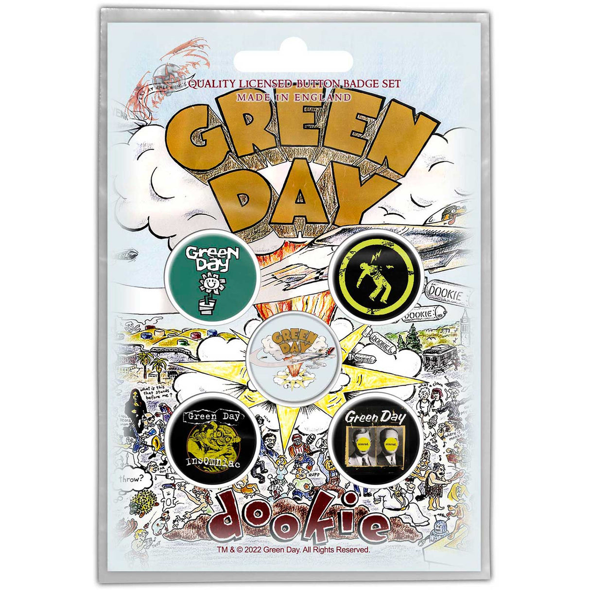 Green Day - Dookie Buttons Pack
