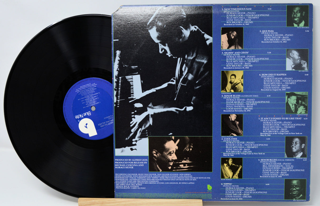 Horace Silver Sterling Silver vinyl LP back cover with tracklist and photos