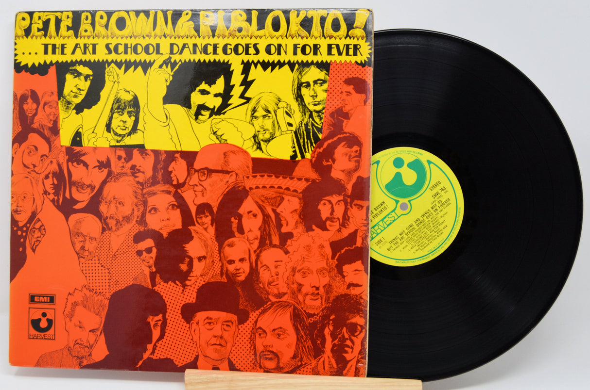 Rear cover of Pete Brown & Piblokto! 'The Art School Dance Goes On Forever' with vinyl record