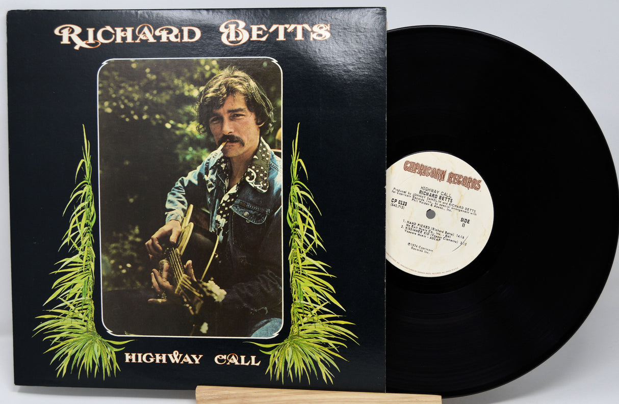Vinyl record with cover featuring a person holding a guitar, titled 'Highway Call' by Richard Betts.
