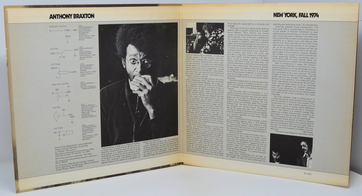 Braxton, Anthony - New York, Fall 1974