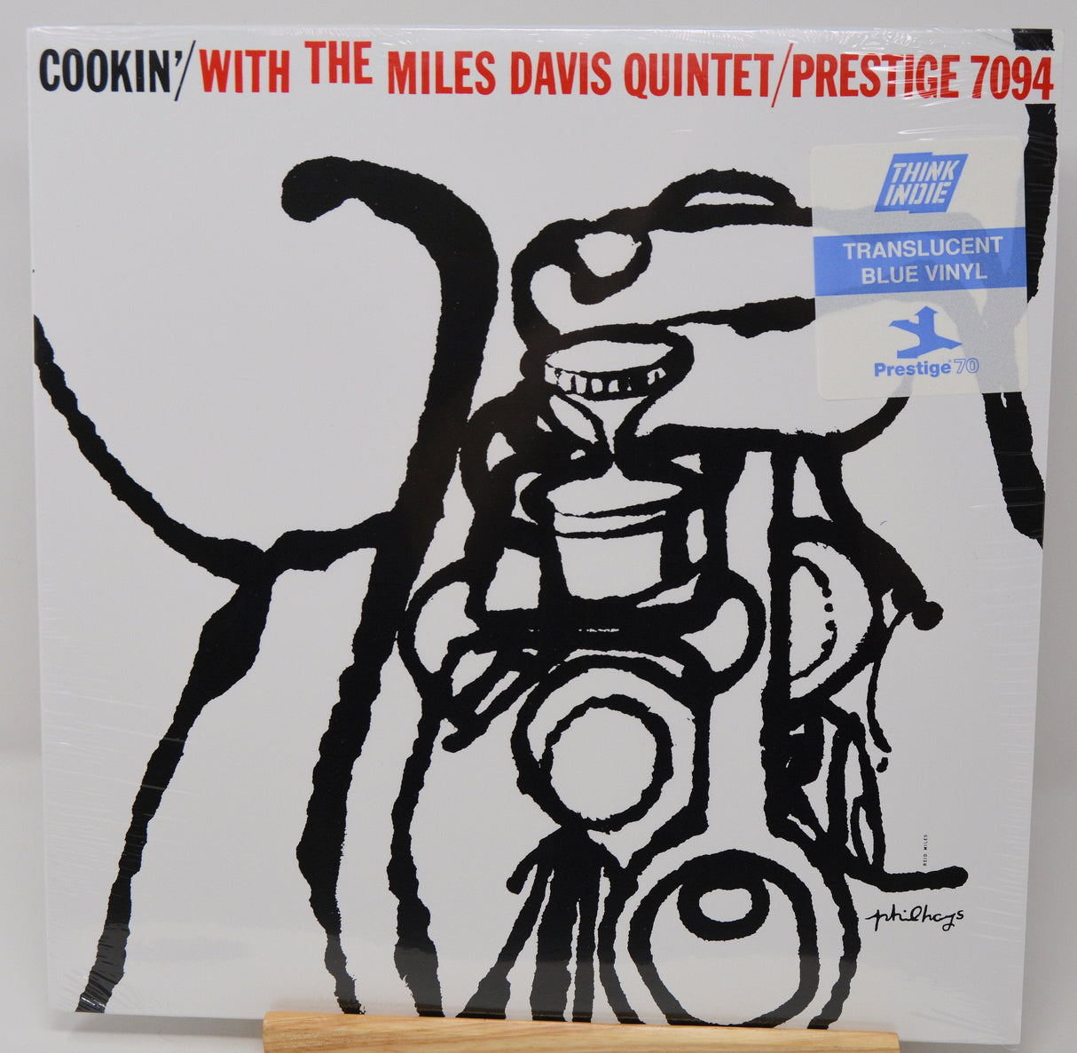Front cover of 'Cookin' With The Miles Davis Quintet' on translucent blue vinyl by Miles Davis