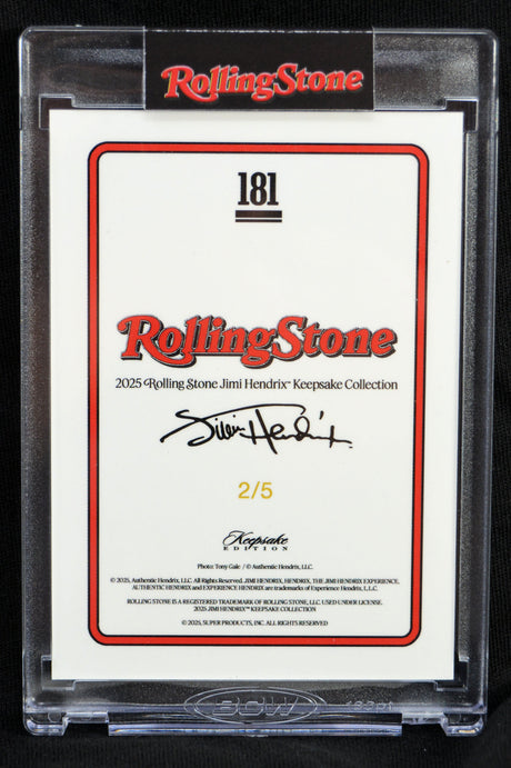Jimi Hendrix -  2025 Rolling Stone Keepsake Premiere Edition #'d 2/5