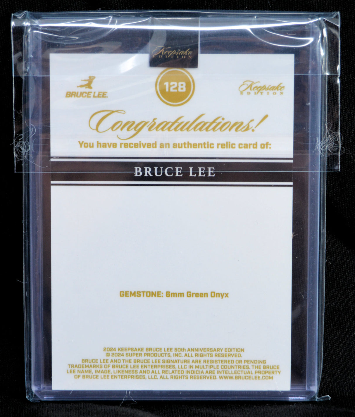 Bruce Lee - Keepsake Edition Dragon Gem RELIC Card #'d 7/50