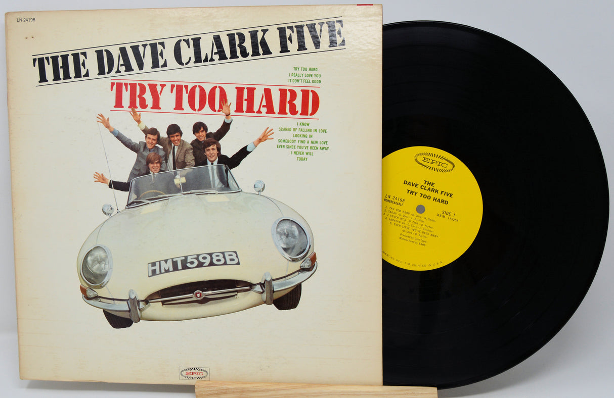 Vinyl record and cover of 'Try Too Hard' by The Dave Clark Five