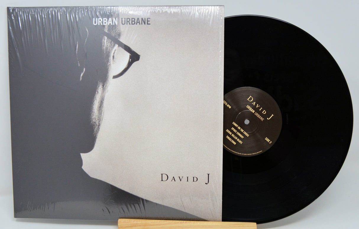 Front cover of David J Urban Urbane vinyl LP featuring artist portrait