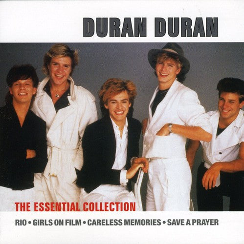 Duran Duran The Essential Collection album cover featuring the band members in white outfits