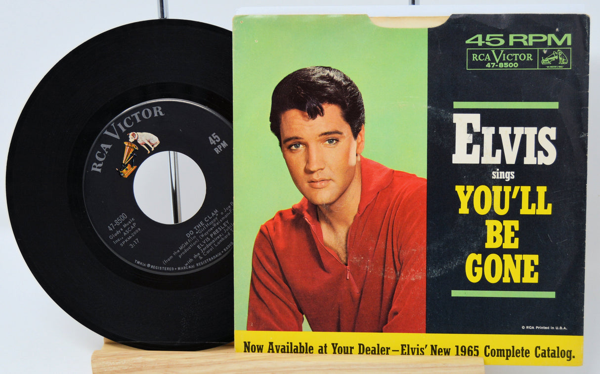 Elvis Presley 45 RPM vinyl single with 'You'll Be Gone' cover and RCA Victor record
