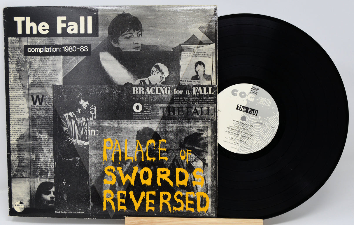 Vinyl record and cover titled 'Palace of Swords Reversed' by The Fall on a white background