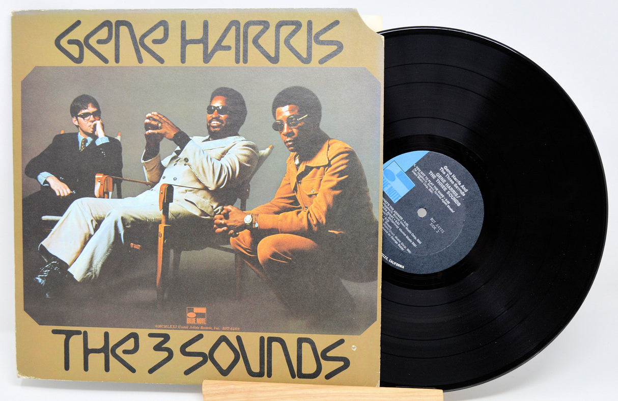 Front cover of Gene Harris & The 3 Sounds Blue Note album featuring the band