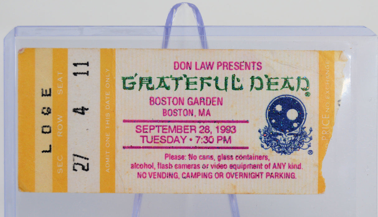 Grateful Dead - 1993 Boston Ticket Stub