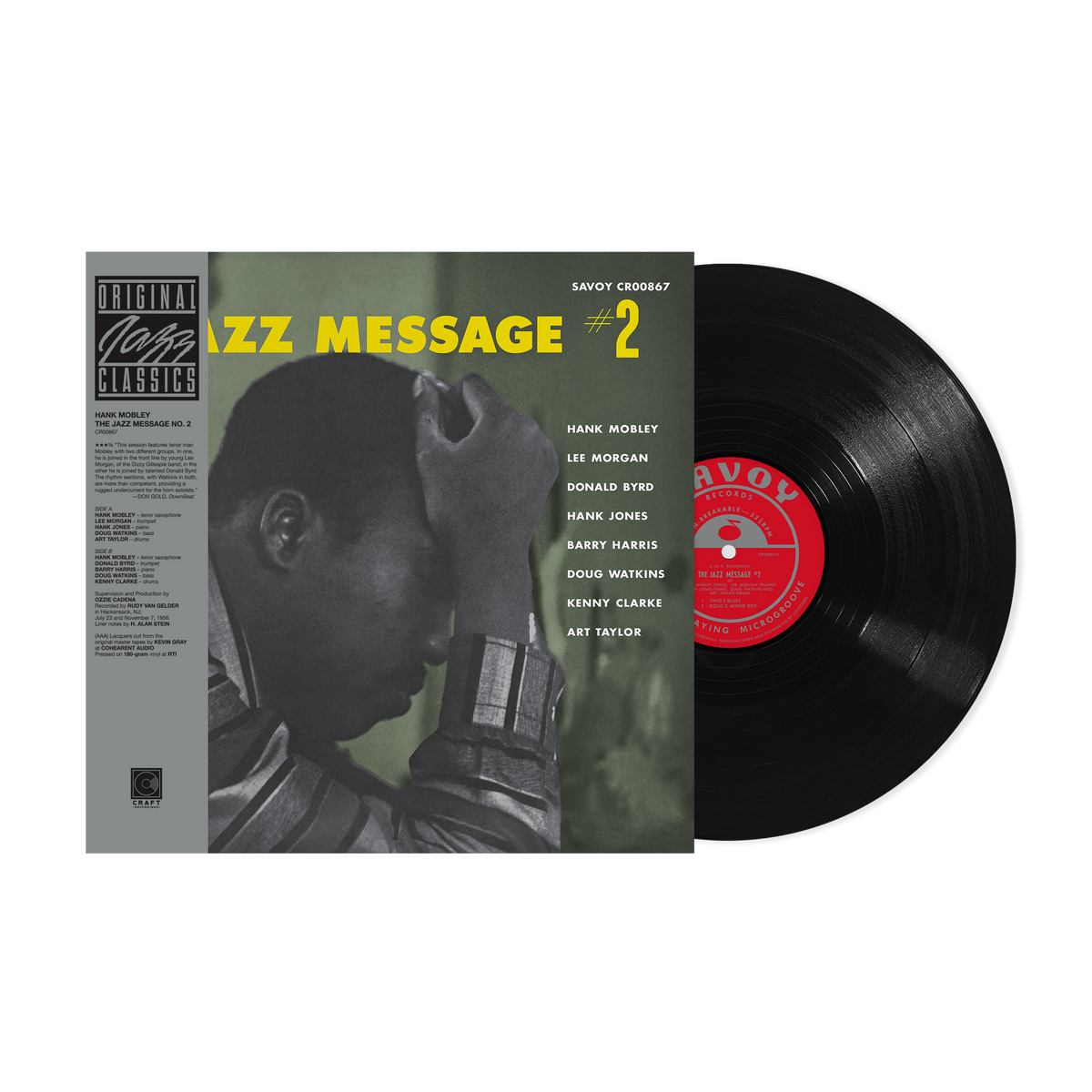 Vinyl record with cover featuring a person holding a phone, labeled 'ZZ Message #2'.