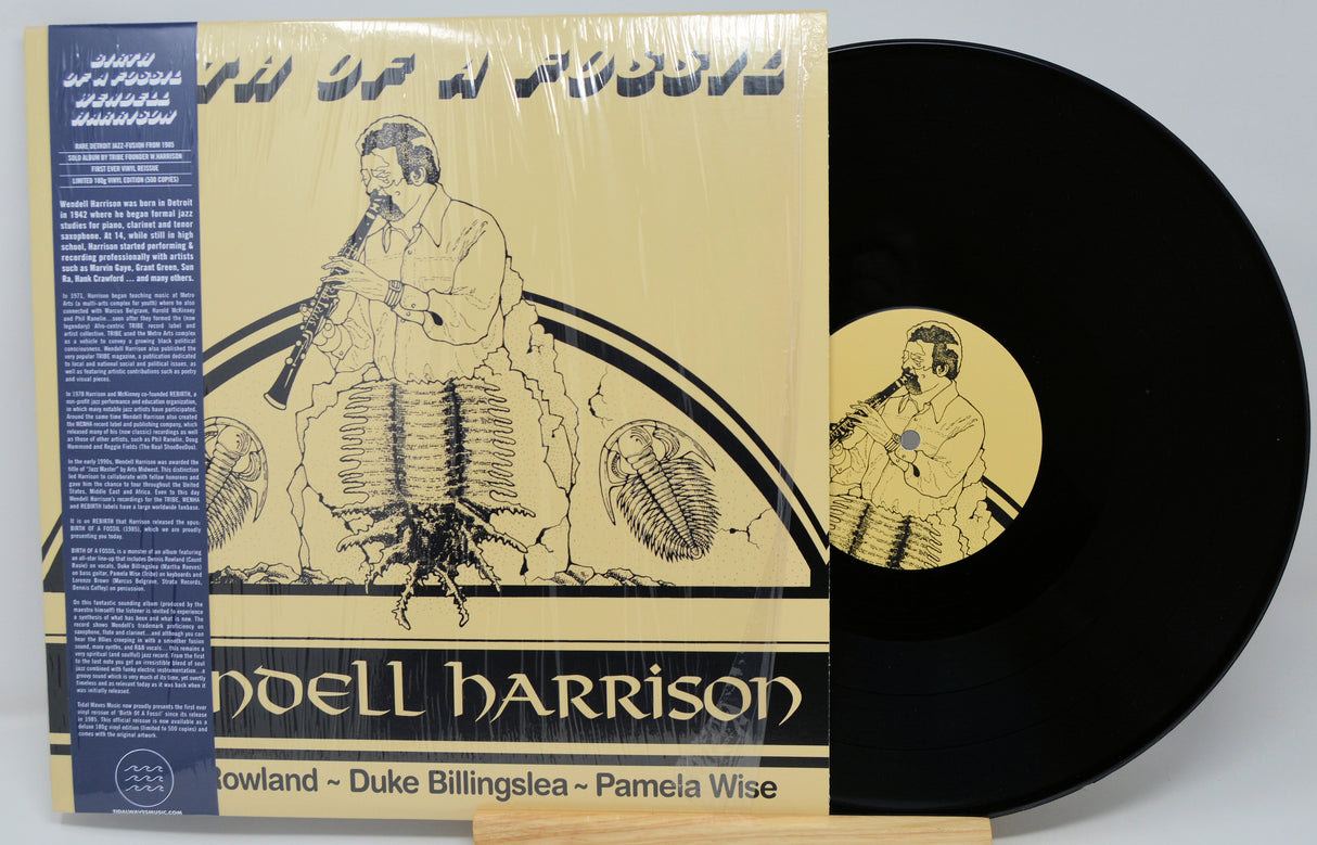 Vinyl record with cover featuring a stylized illustration of a person singing into a microphone.