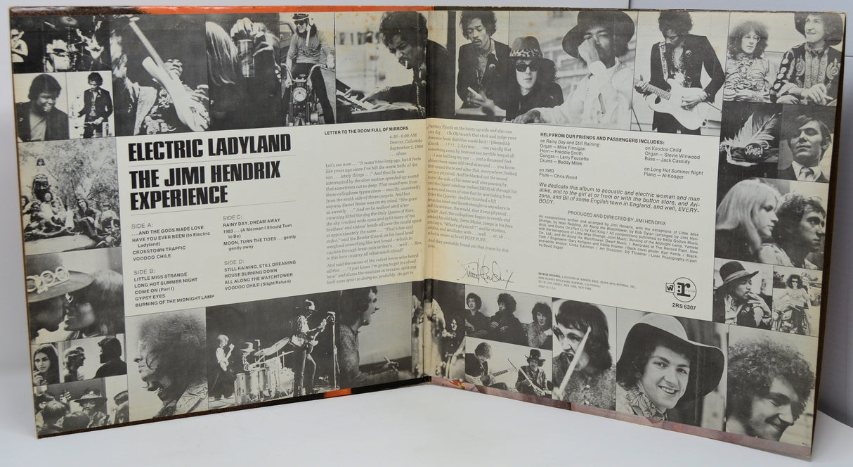 Jimi Hendrix Experience album cover with black and white photos and text