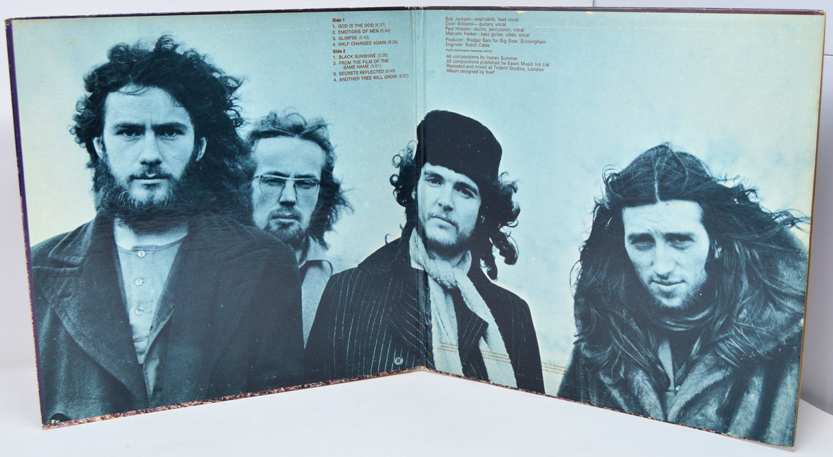 Gatefold photo of Indian Summer band members with album credits