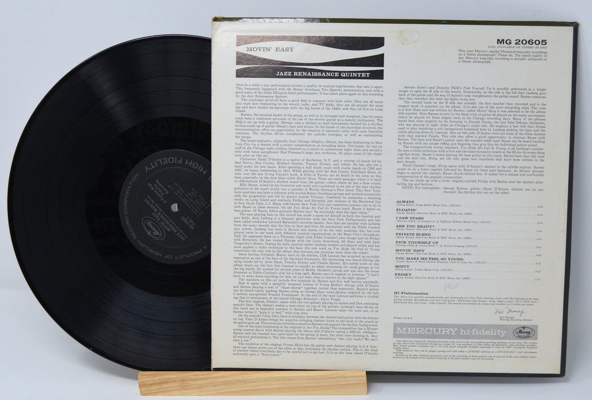 Jazz Renaissance Quintet – Movin' Easy