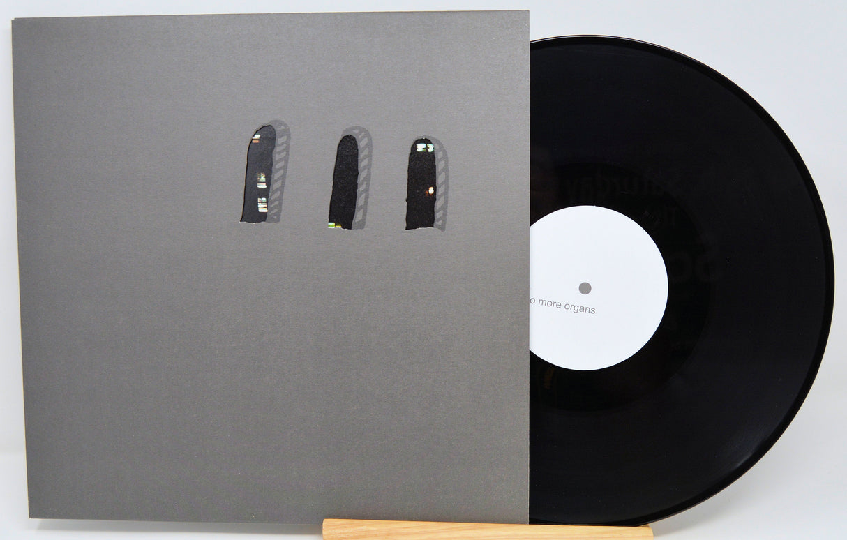Jim O'Rourke No More Organs vinyl record in unique die-cut grey cover