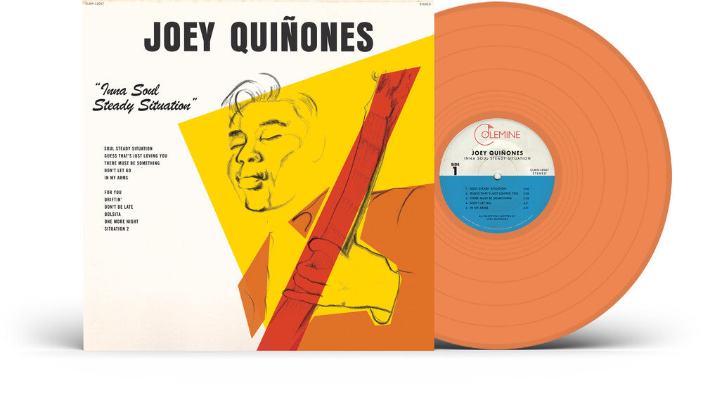 Vinyl record with orange disc and colorful cover featuring Joey Quinones' name and artwork.
