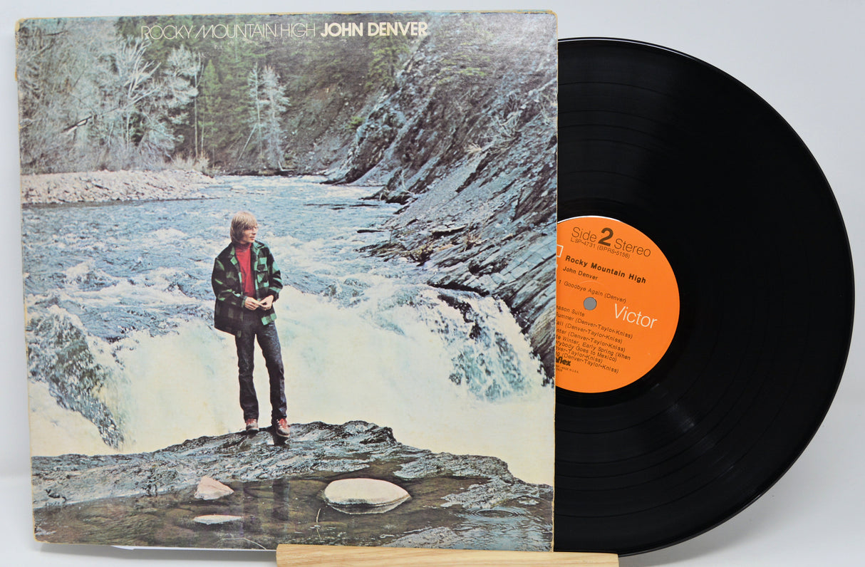 Vinyl record and cover of 'Rocky Mountain High' by John Denver