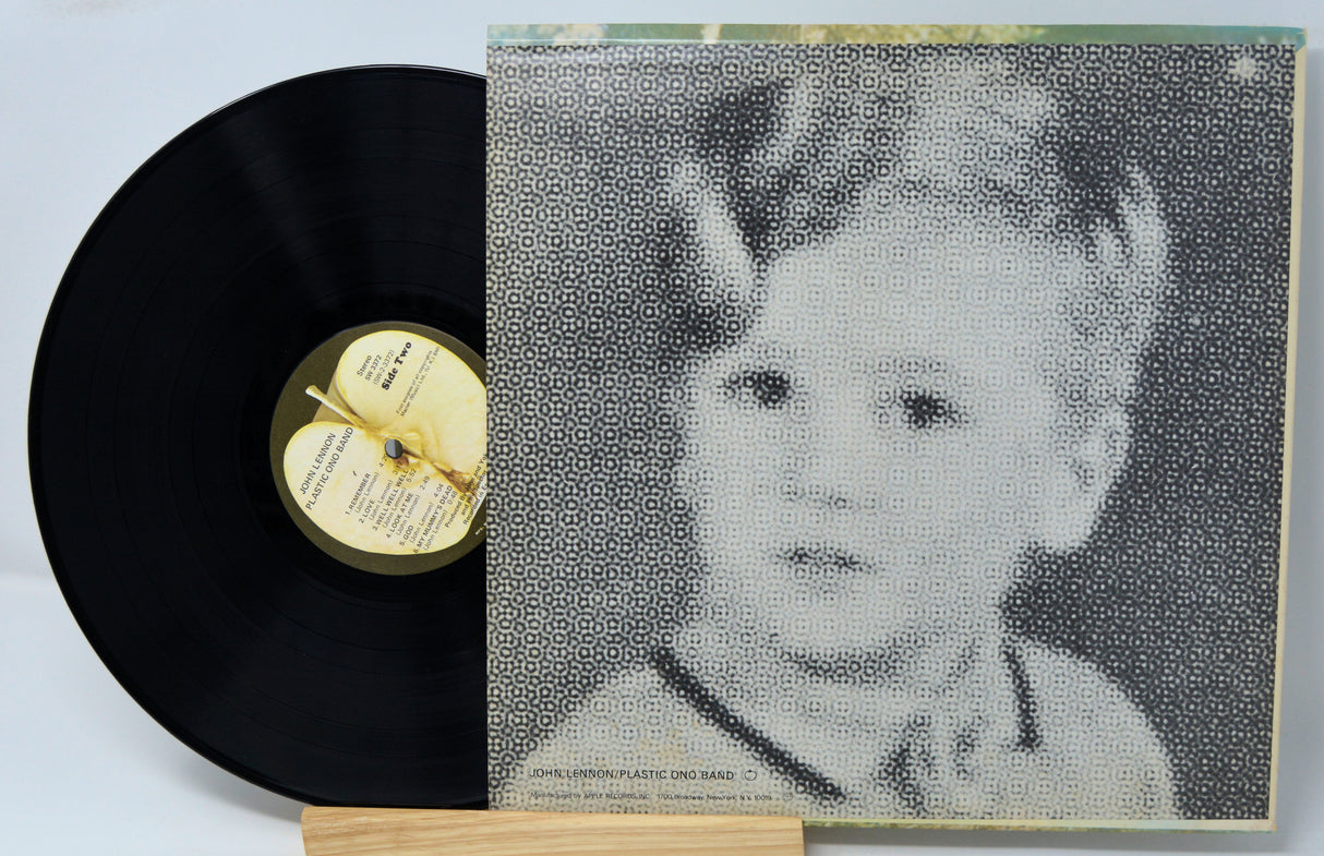 Back cover and record album of John Lennon & Plastic Ono Band