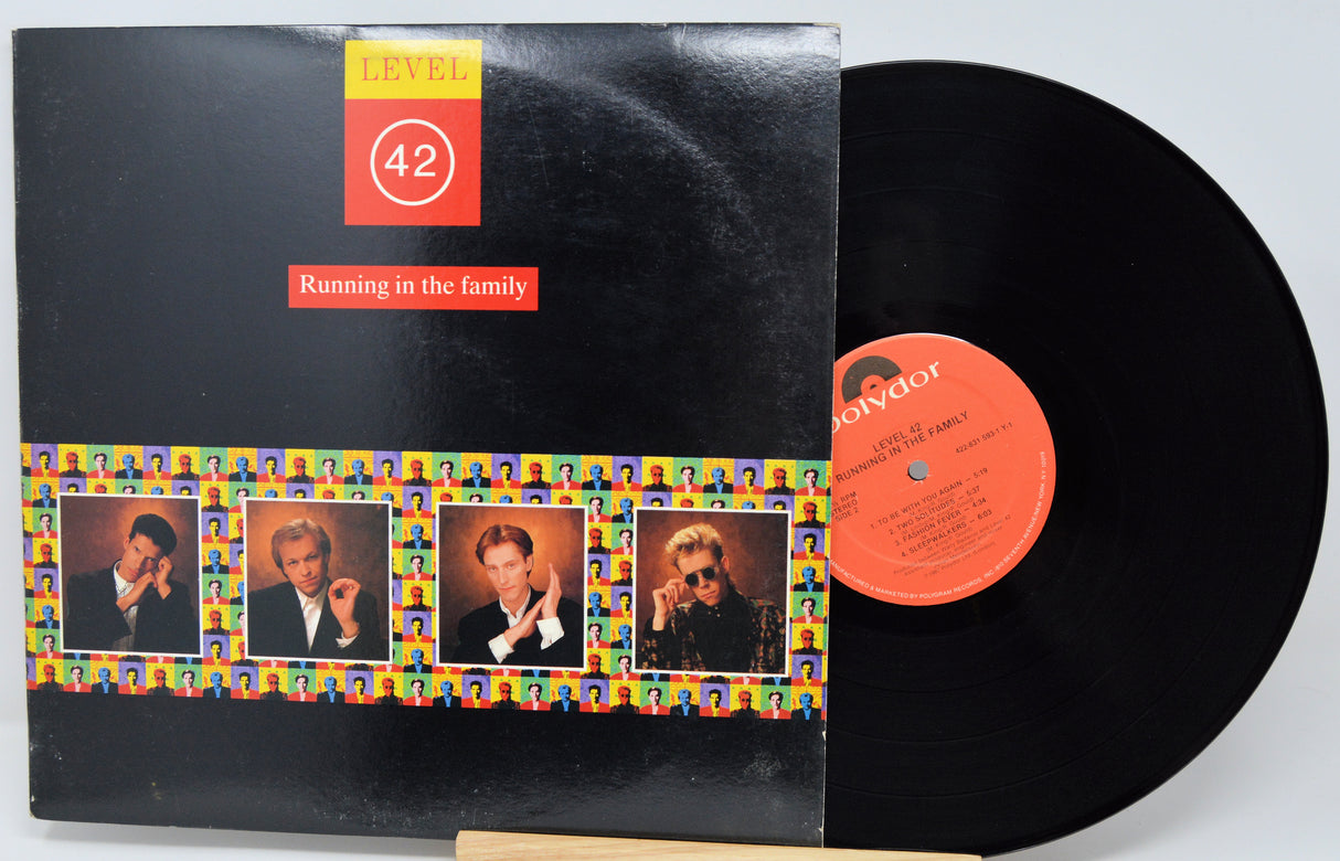 Vinyl record with cover featuring a black and white image of a woman, 'Scorpions' album visible.