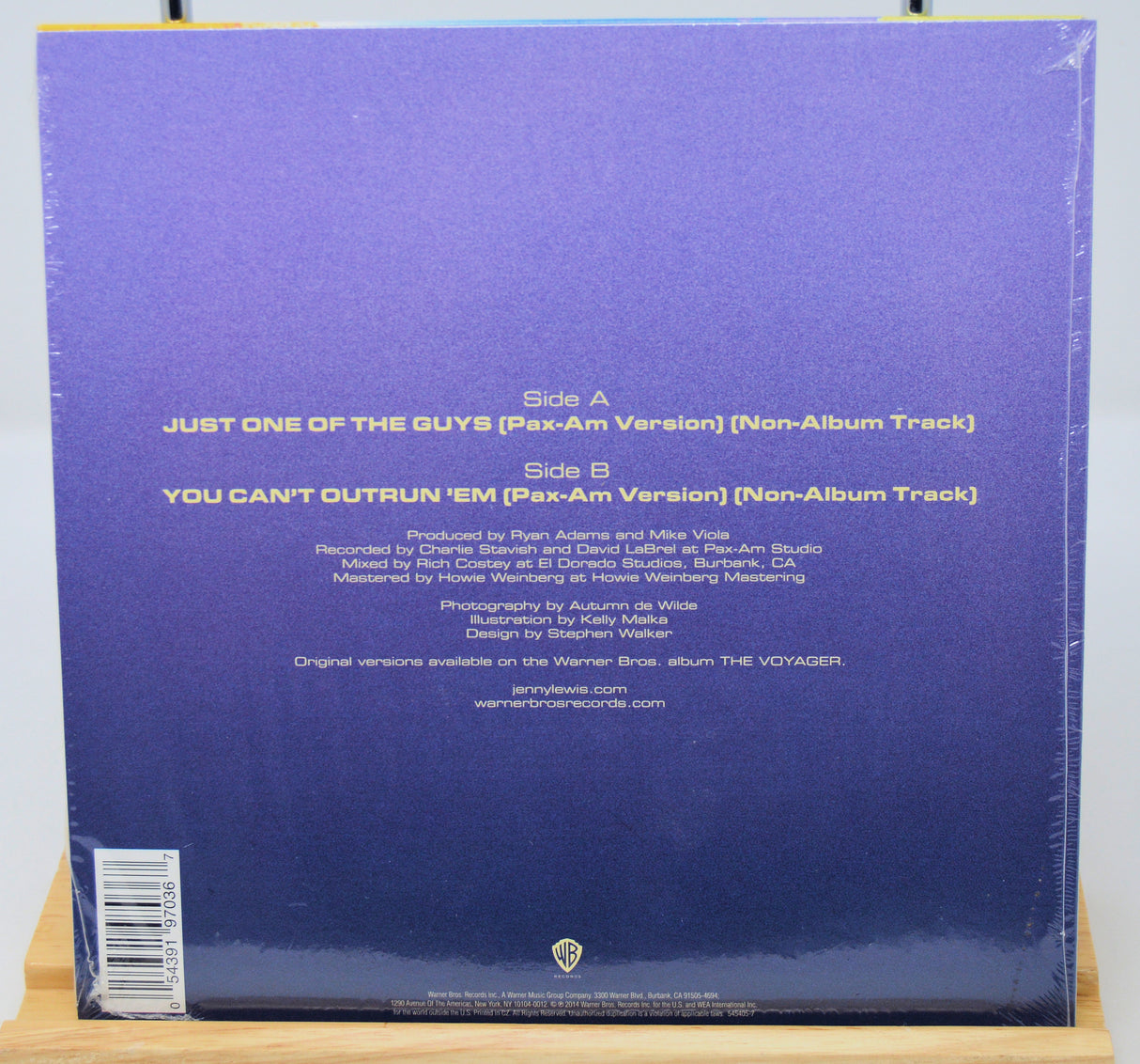 Back cover of a vinyl record with text on a white background