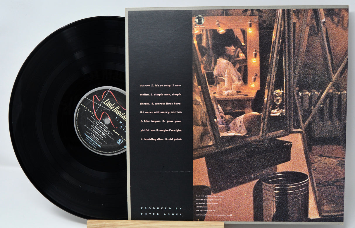 Vinyl record with cover featuring a person in a room with a mirror.