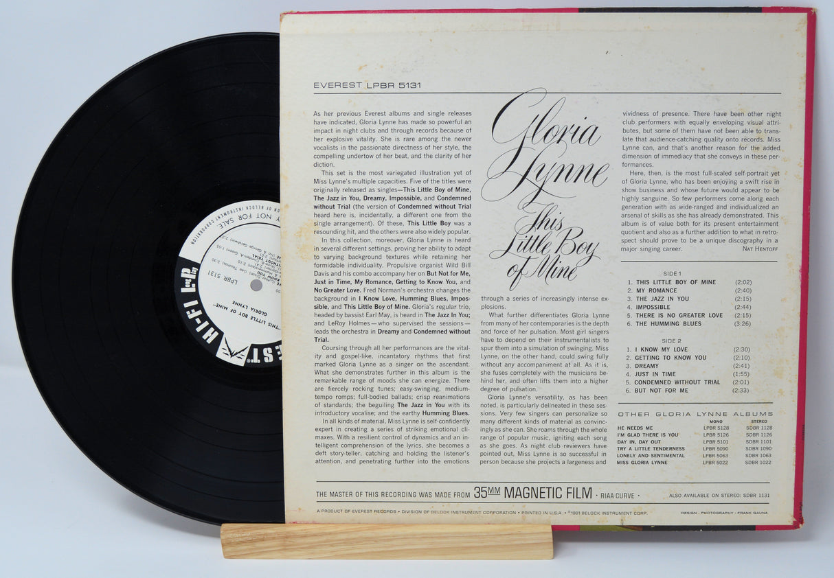 Lynne, Gloria - This Little Boy Of Mine