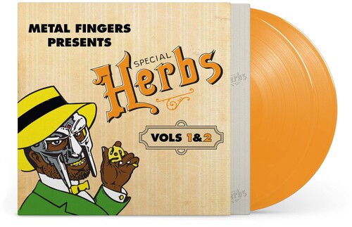 Special Herbs Vols 1 & 2 by Metal Fingers on orange vinyl with illustrated cover