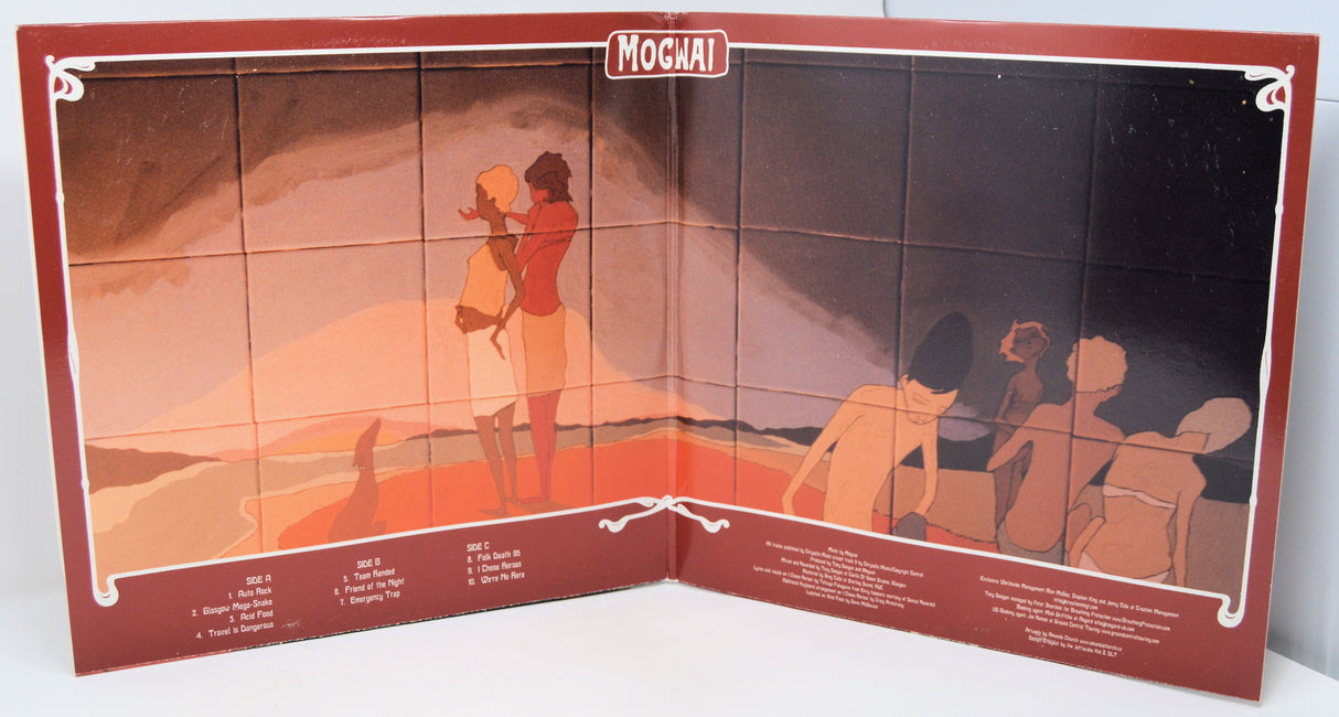 Mogwai Mr Beast gatefold vinyl sleeve with abstract sunset artwork and tracklist