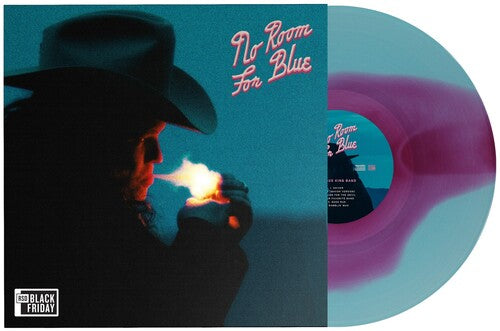 No Room For Blue translucent blue and purple vinyl record with album cover art showing a silhouetted figure.