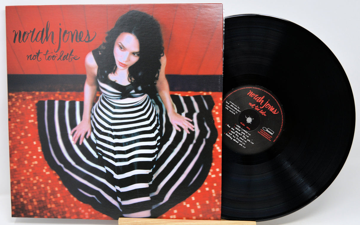 North Jones 'Not So Late' vinyl record album with the LP disc partially pulled from the jacket, photographed on a white background.