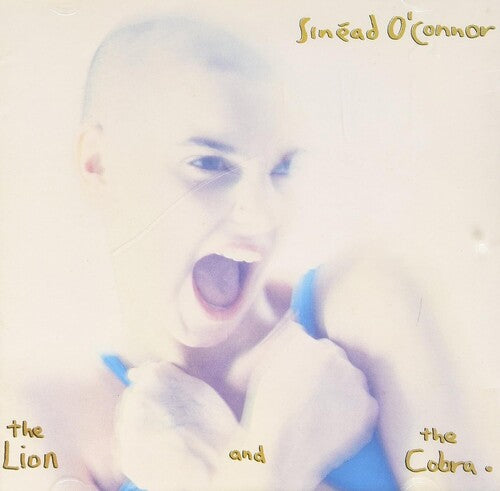 Album cover with a stylized portrait of a person and text 'Sinéad O'Connor The Lion and the Cobra'.