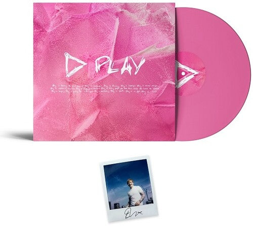PLAY limited edition pink vinyl record with matching album cover and signed Polaroid photo
