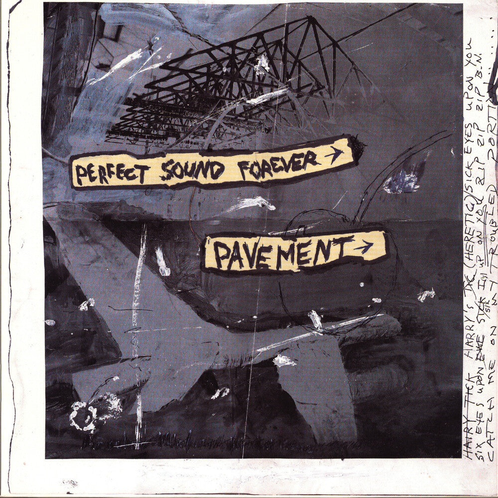 Album cover for 'Perfect Sound Forever' by Pavement with abstract design and text.