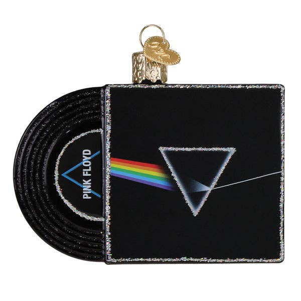 Front view of Pink Floyd Dark Side of the Moon album cover record ornament
