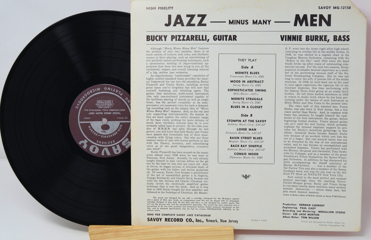 Pizzarelli, Bucky - Jazz Minus Many Men