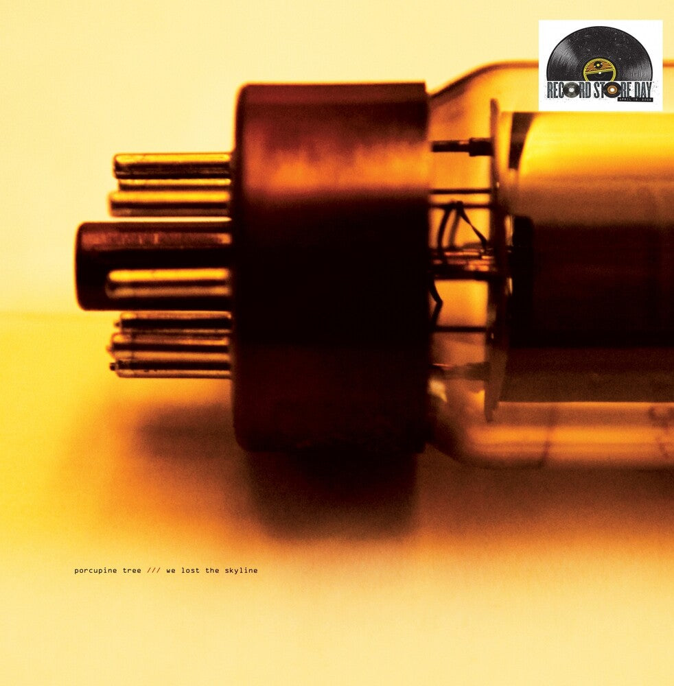 Audio vacuum tube picture on the cover of a vinyl record by Porcupine Tree titled 'We Lost The Skyline'.
