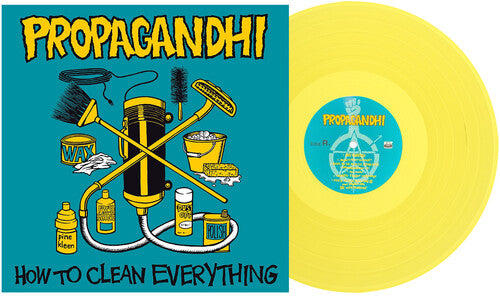 Vinyl record with a colorful cover and yellow disc, featuring the band 'Propagandhi'.