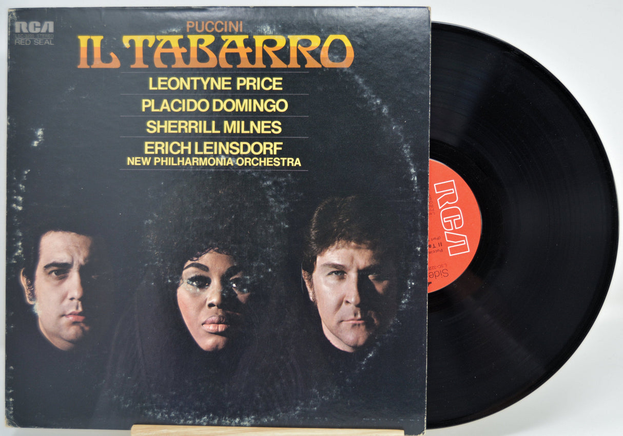 Front cover of Puccini Il Tabarro RCA Red Seal featuring Leontyne Price, Placido Domingo, and Sherrill Milnes