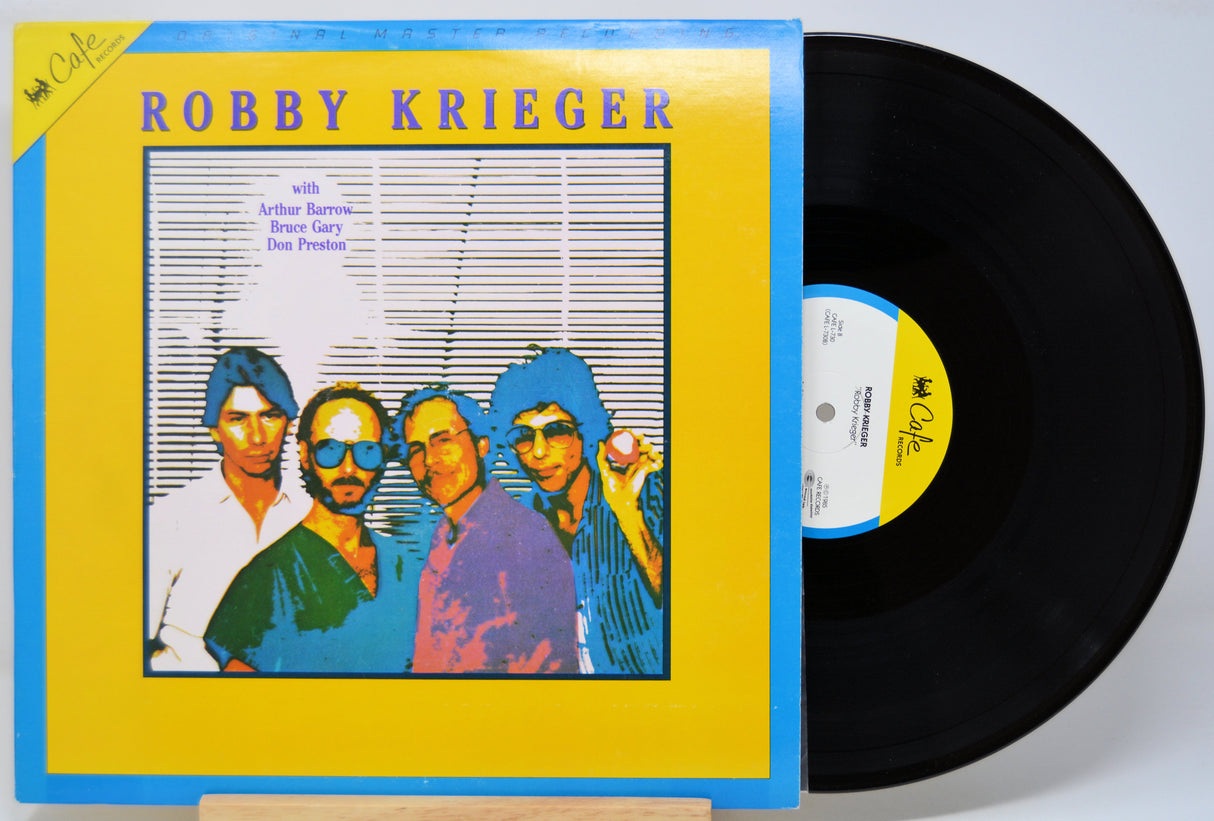 'Robby Krieger Self Titled' Vinyl record with a yellow cover featuring four individuals and text.