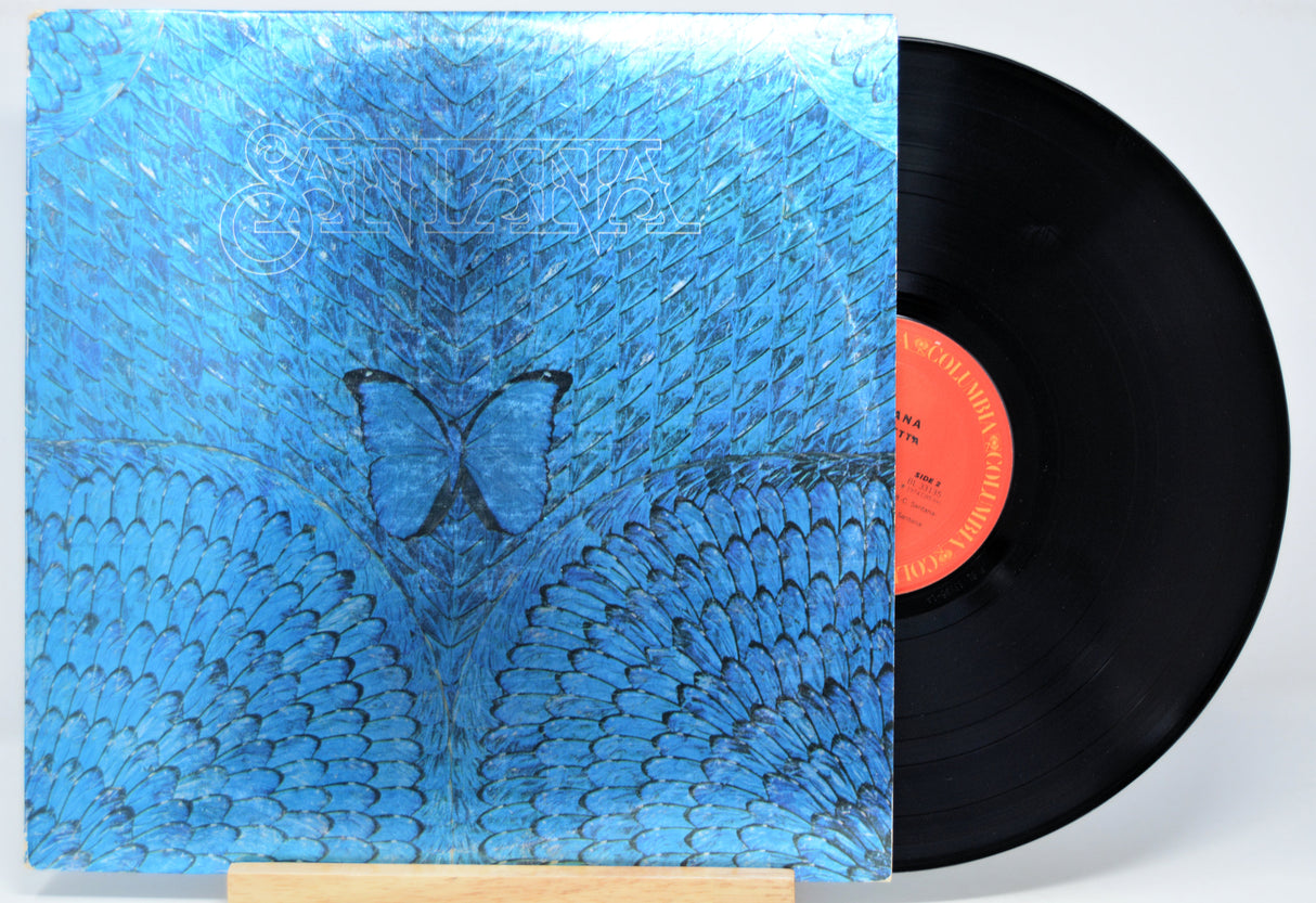 'Santana Borboletta' Vinyl record with a blue cover featuring a butterfly design