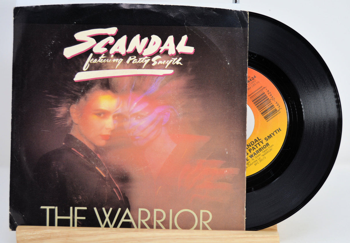 Scandal featuring Patty Smyth The Warrior 7-inch vinyl record with original sleeve cover art